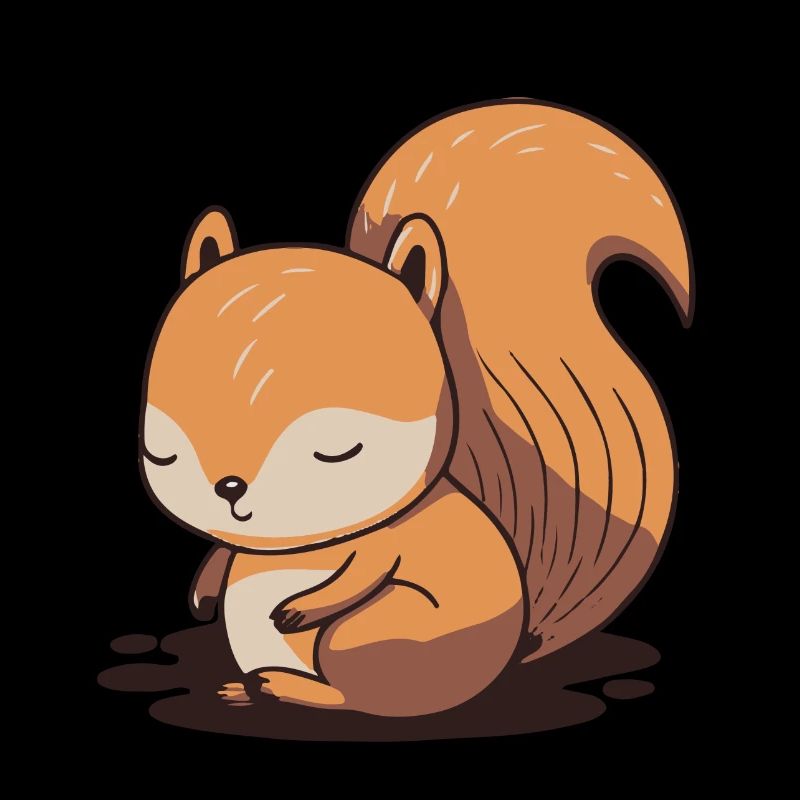 Eichhoernchen Squrirrel Comic Cute Kawaii 1
