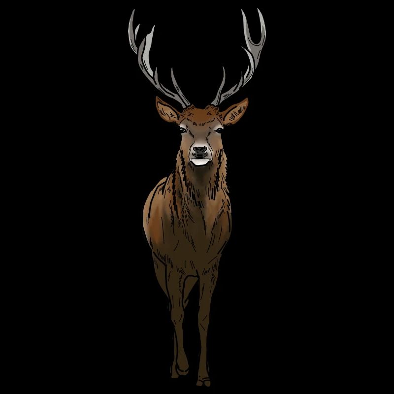 Hirsch mit Geweih