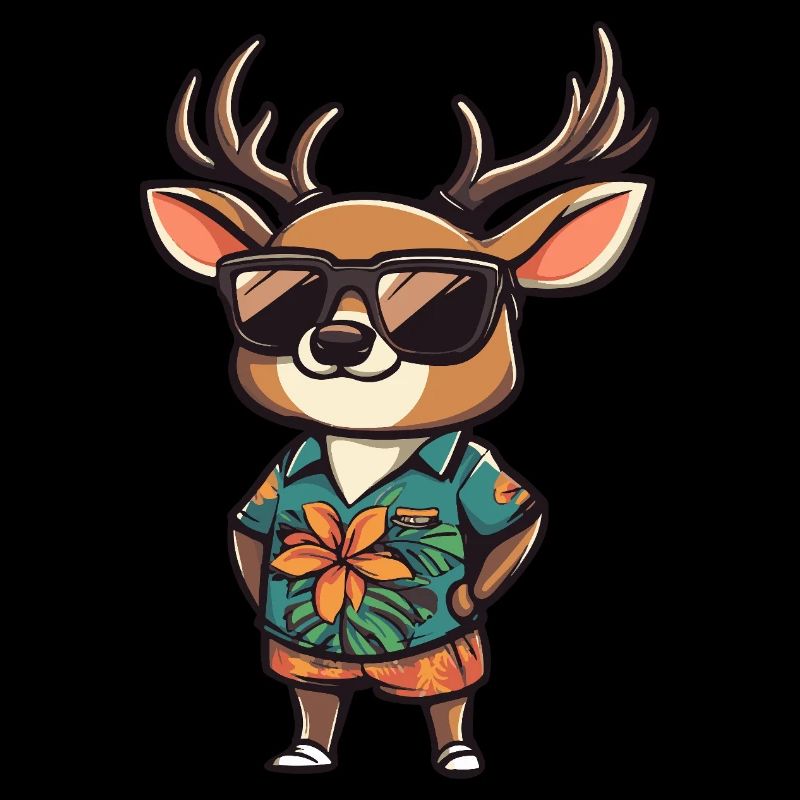 Vacances de bande dessinée de cerf