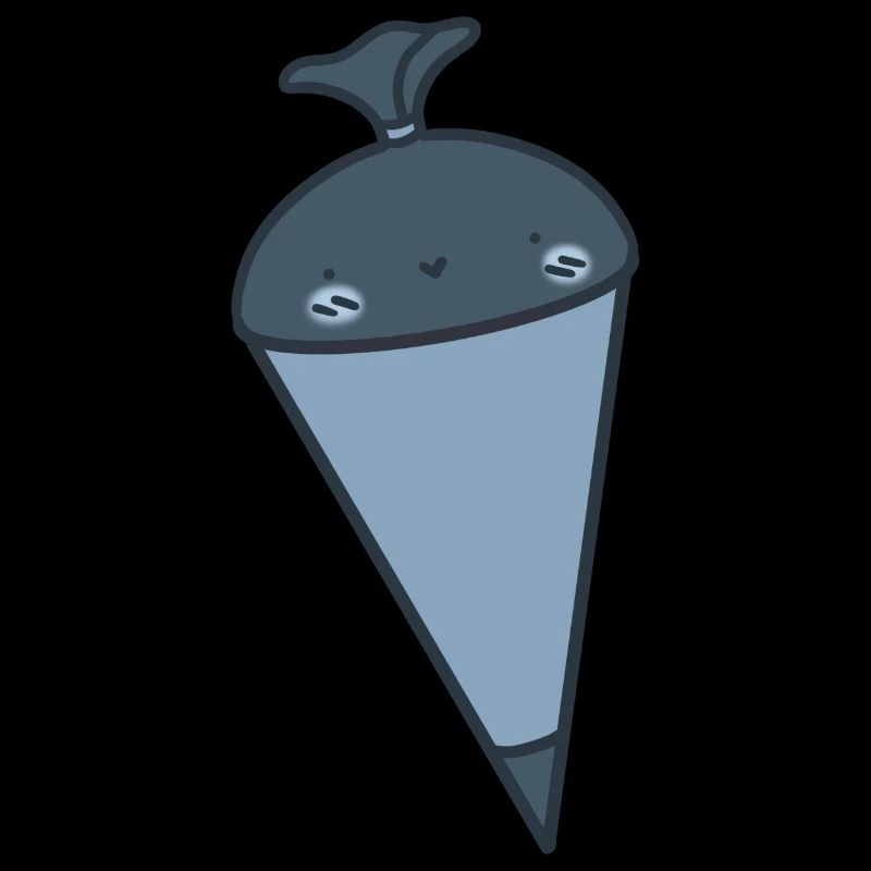 Cute blue school cone