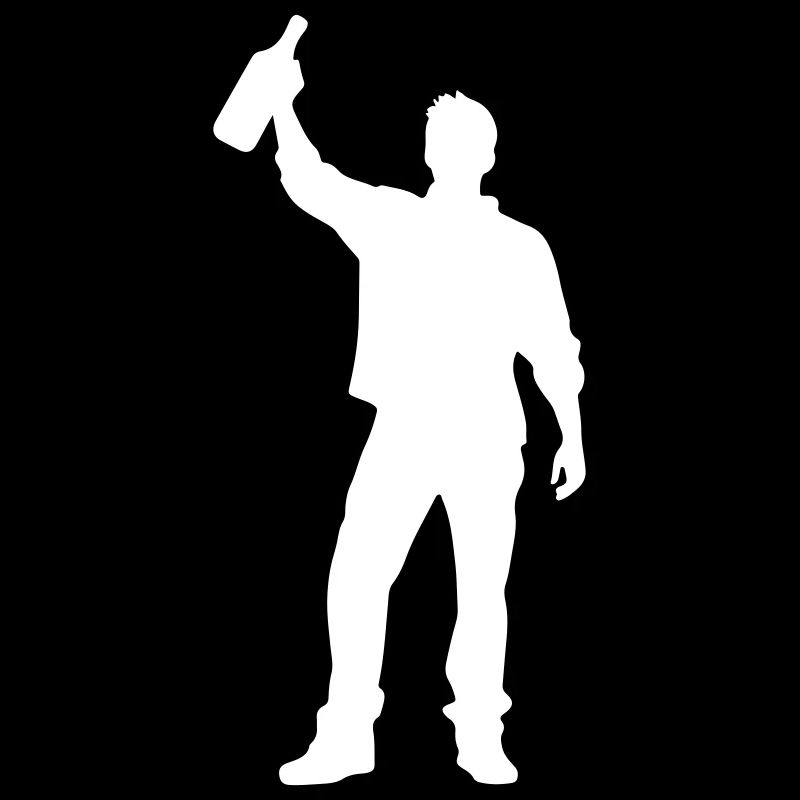 Bachelor Party Celebrate Bottle Silhouette