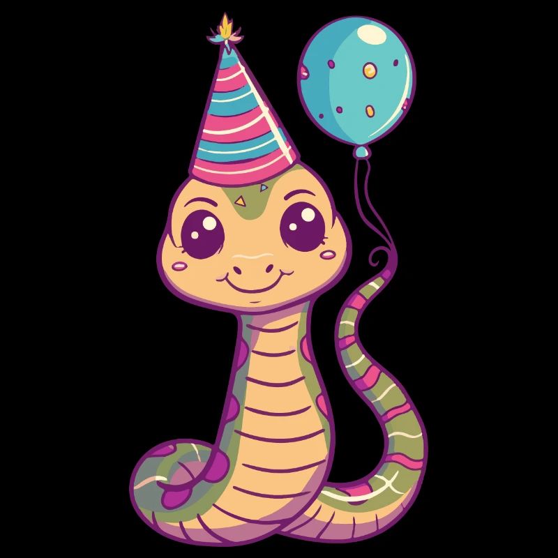 Schlange Kobra Geburtstag Comic