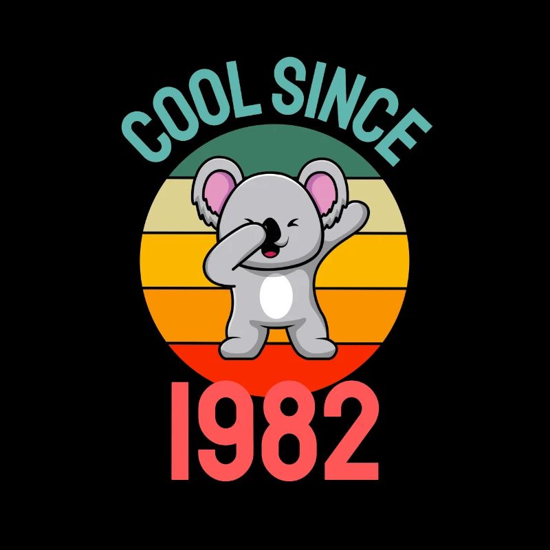 Cool seit 1982 Retro Dabbing Koala 40. Geburtstag
