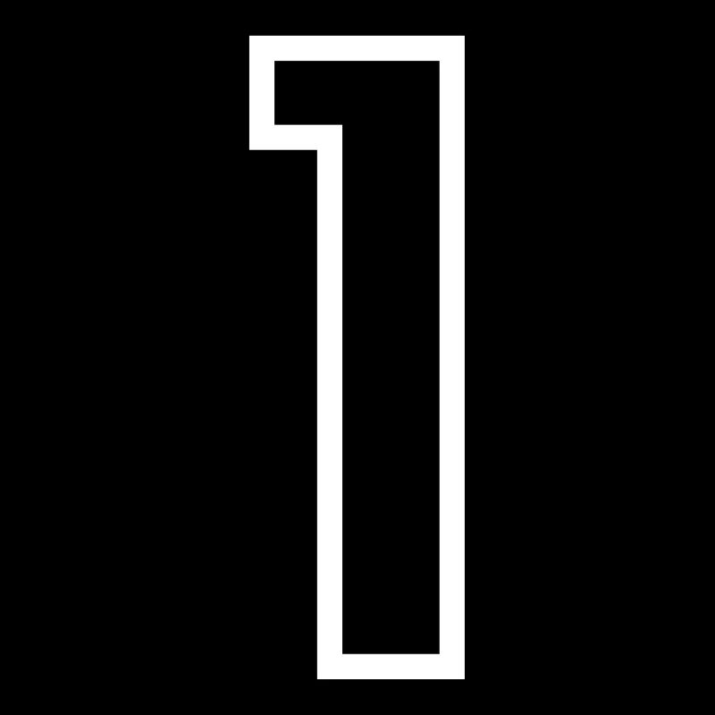 1 - Numéro 1 - Numéro de maillot bicolore changement de couleur