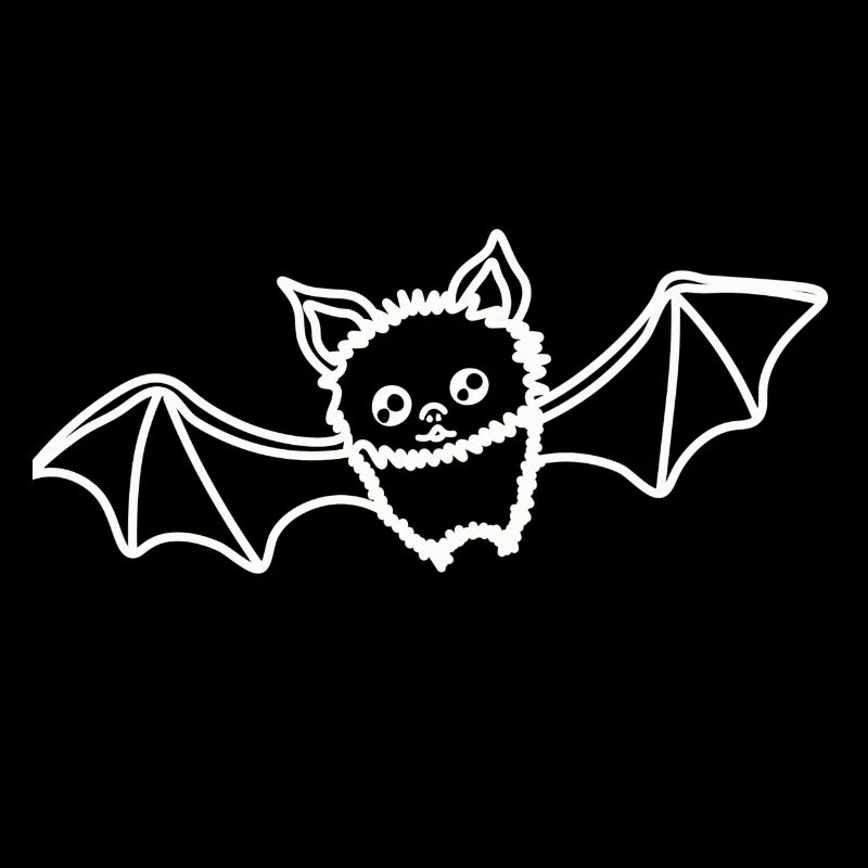 jeune chauve-souris sur blanc