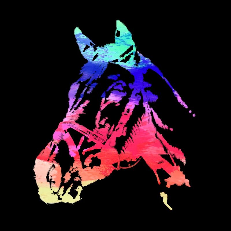 pferdekopf,pferd,aquarell,pink,malerei,bunt