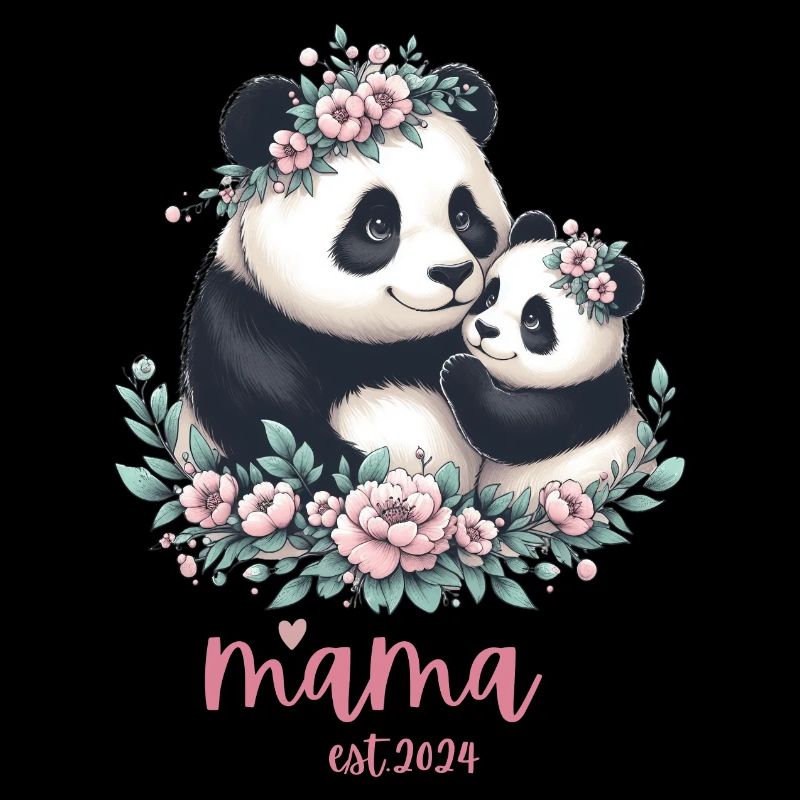 Mama est 2024 I Panda Bear Mum I First Time Mom