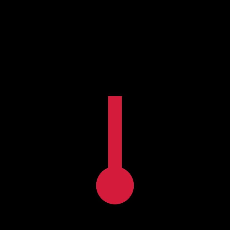 Icône d'icône de température du thermostat