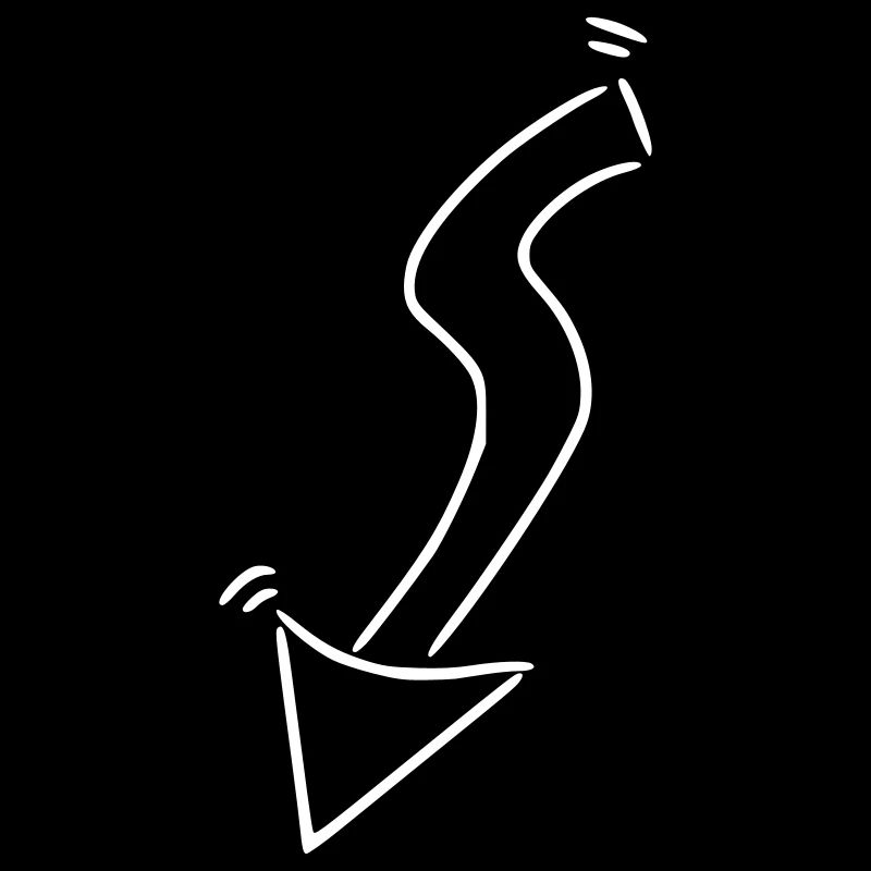 Arrow drawing sketch white