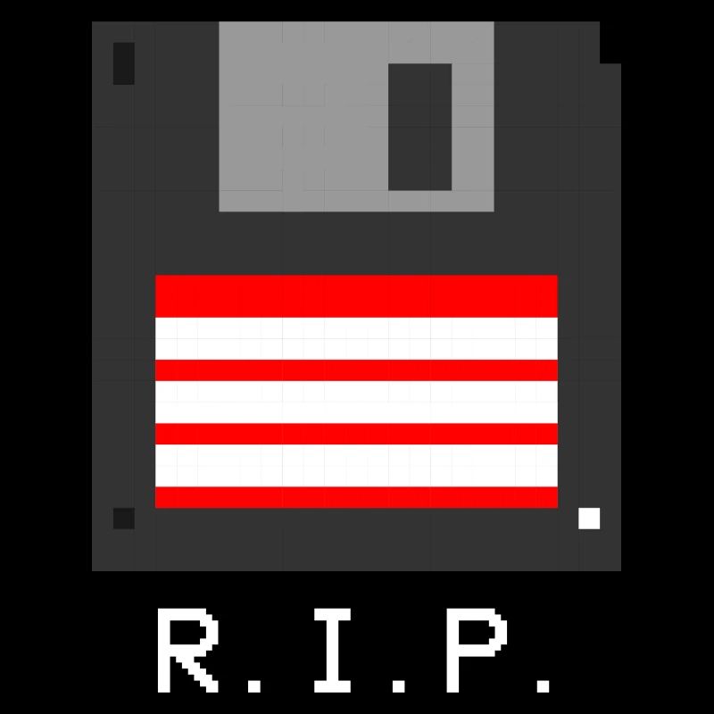 Diskette RIP Witzig Computer Tee
