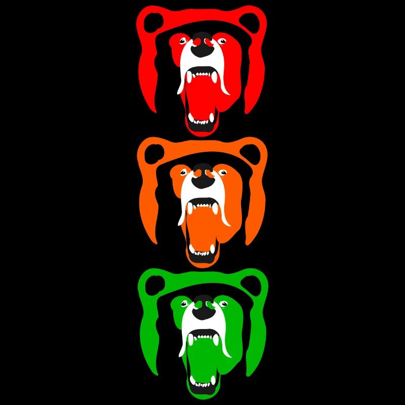 Berlin bear design art cadeau coloré feu de circulation