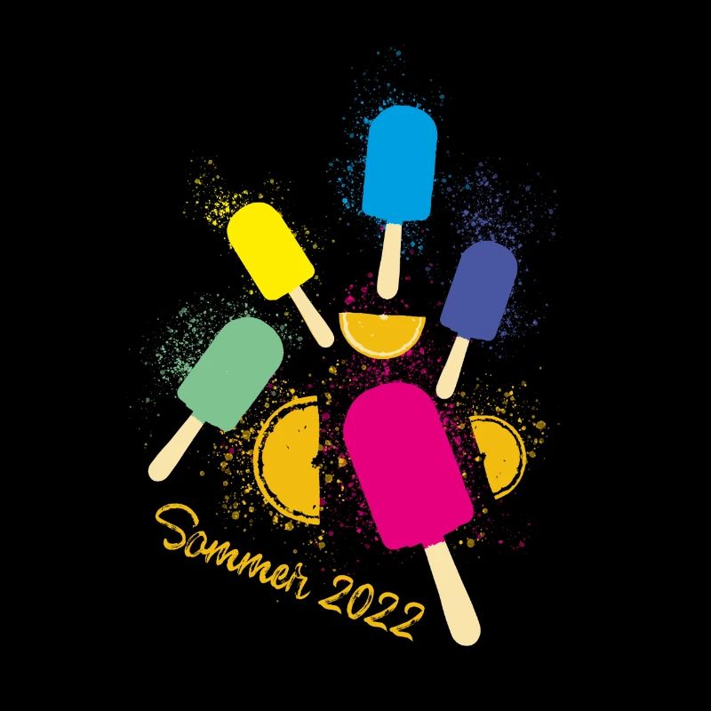 été 2022, glace d’eau, colorée, glace, été, glace colorée