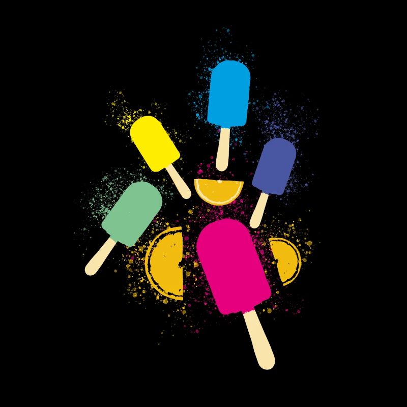 glace d’eau, colorée, glace, été, glace colorée, vacances