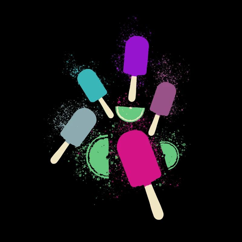 glace d’eau, colorée, glace, été, glace colorée, vacances