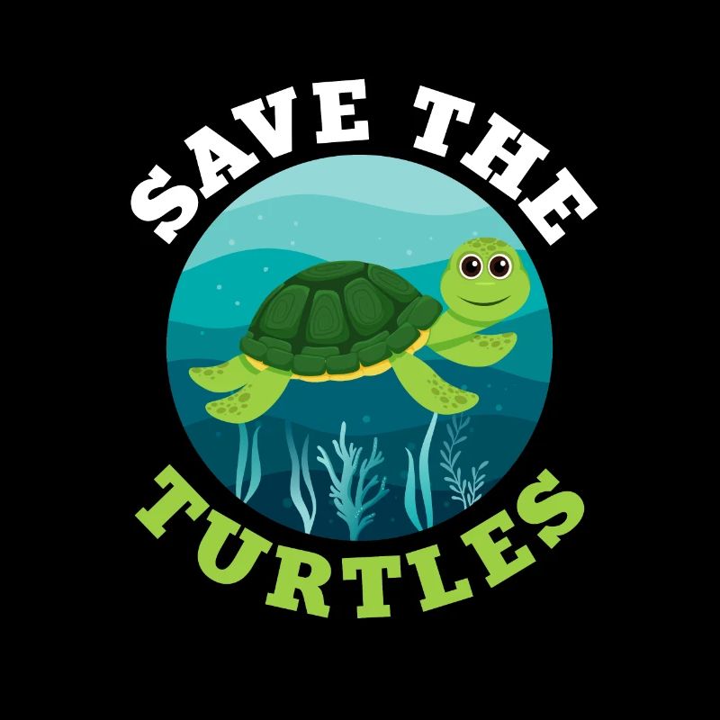 Save The Turtles Earthday Cute Turtle