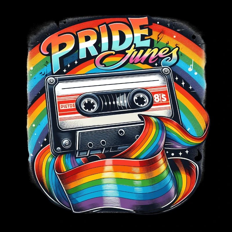 Pride Tunes Cassette arc-en-ciel rétro
