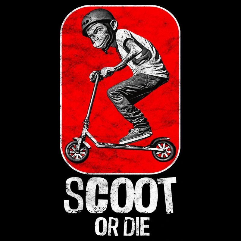 Stunt Scooter Affe macht Tricks