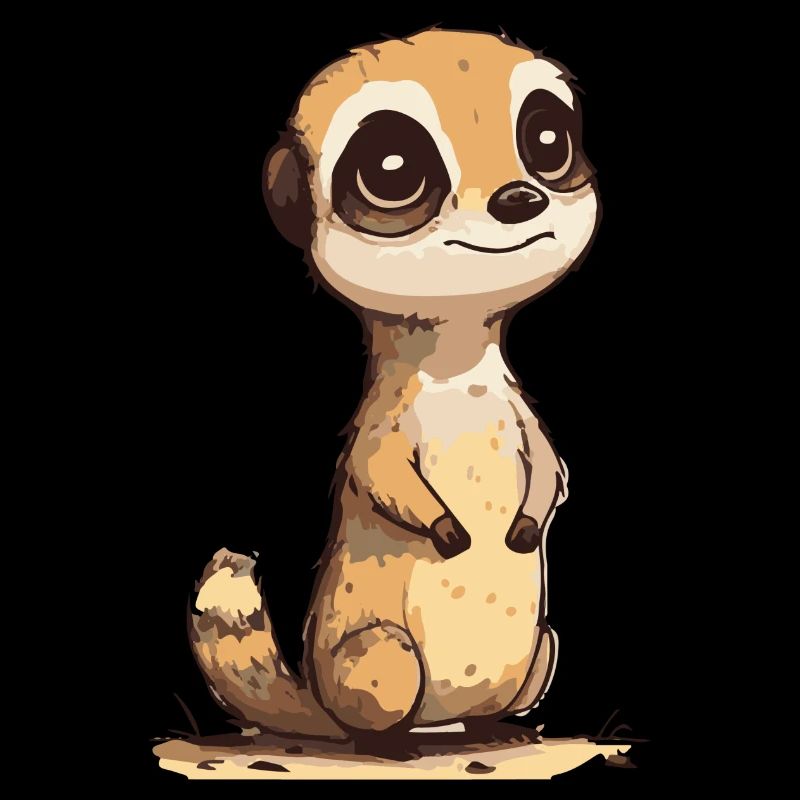Comic Cute Kawaii Erdmännchen