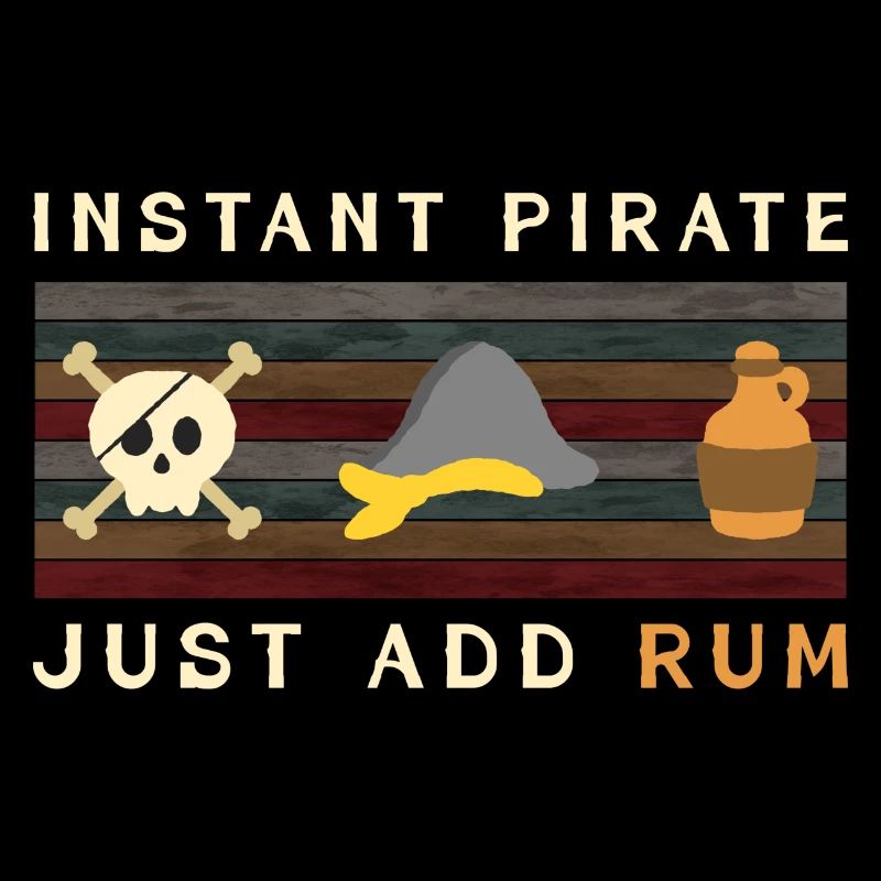 Pirate Rum Skull Gift Dicton