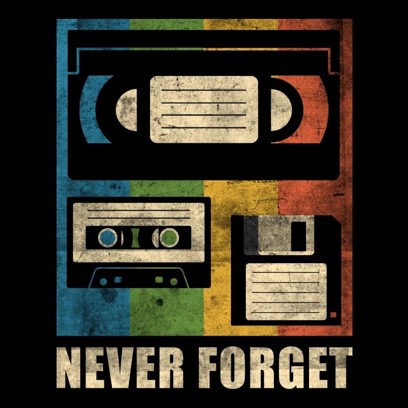 Never Forget Audio Cassette Tape Nerdy Geeky
