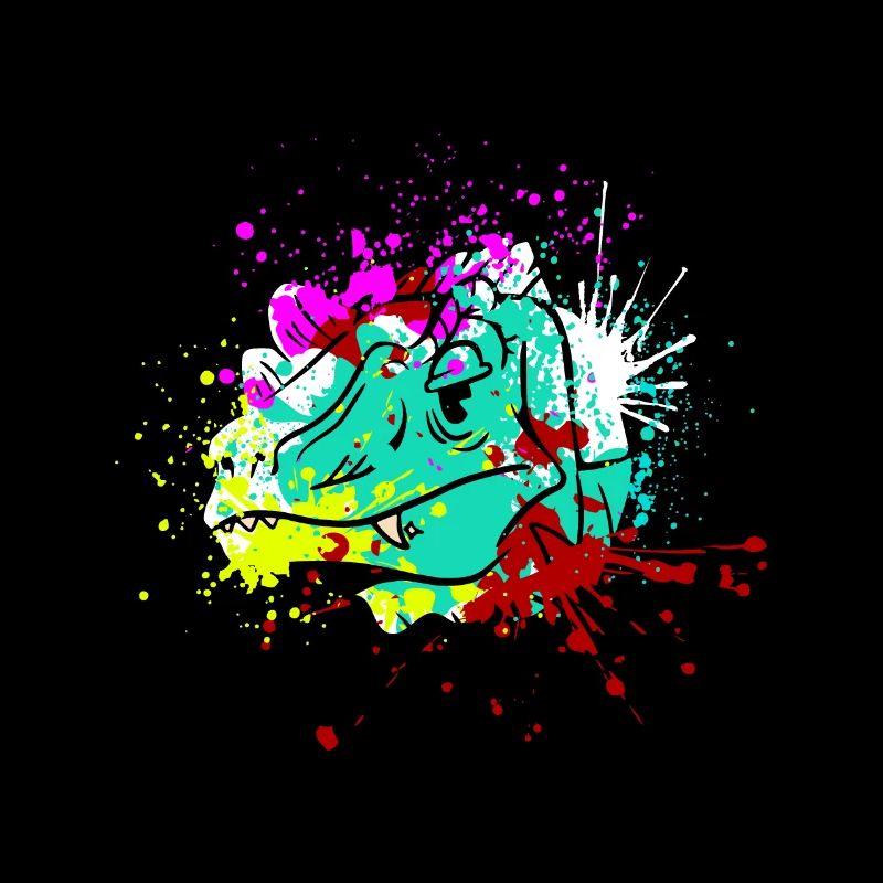 Splash art Dinosaur velociraptor head