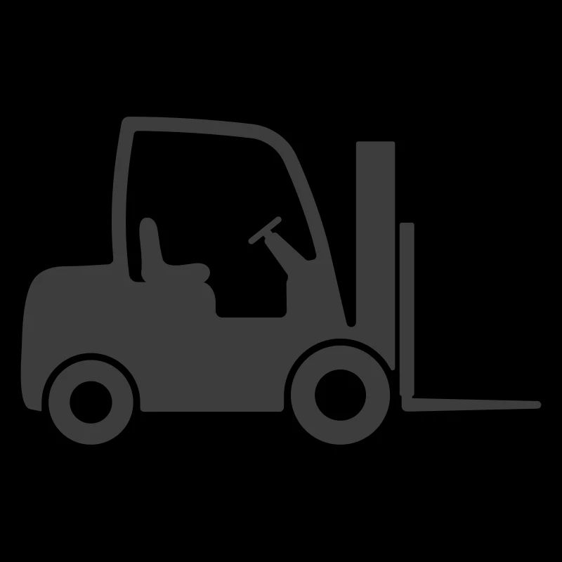 Symbol für Gabelstapler oder Gabelstapler. Logistisch