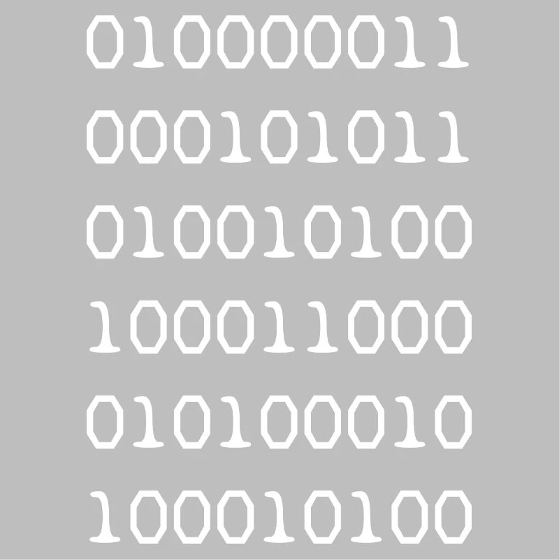 Binary code white web developer humor funny
