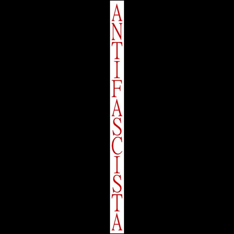 lettrage antifasciste vertical élégant