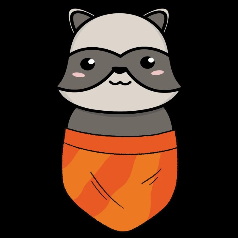 Lustiger Waschbär Waschbär Tier Trash Fun Lovers