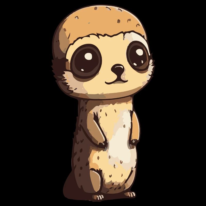 Comic Cute Kawaii Sticker Erdmännchen Hörnchen 1