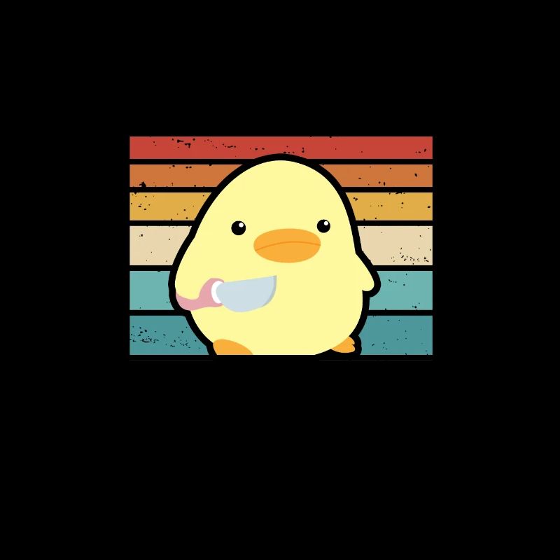Die fool canard avec couteau meme poulet cadeau