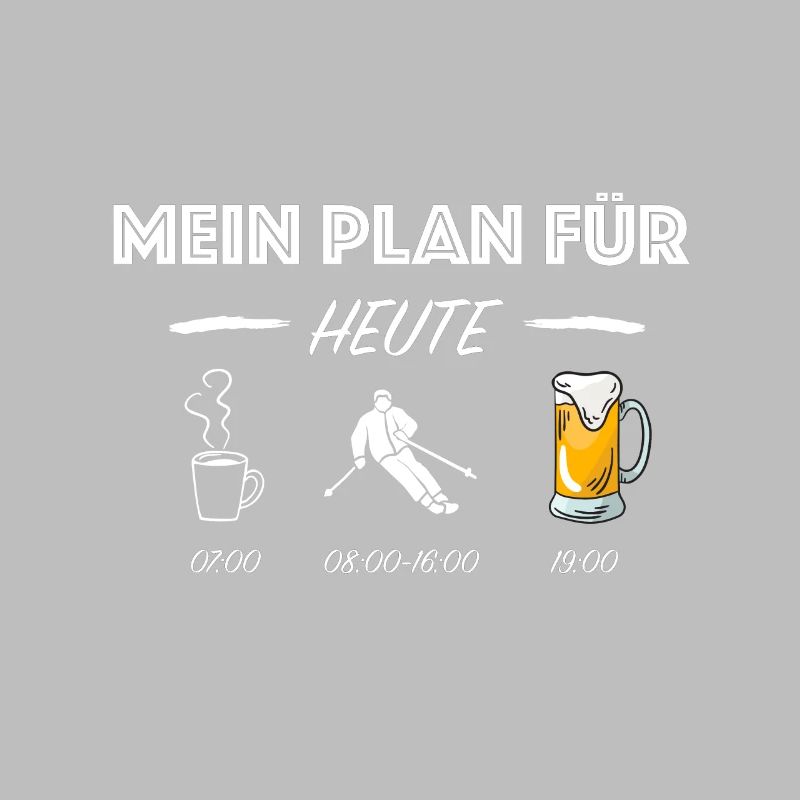 Plan Tagesplan Skispruch Apres Ski Skiläufer