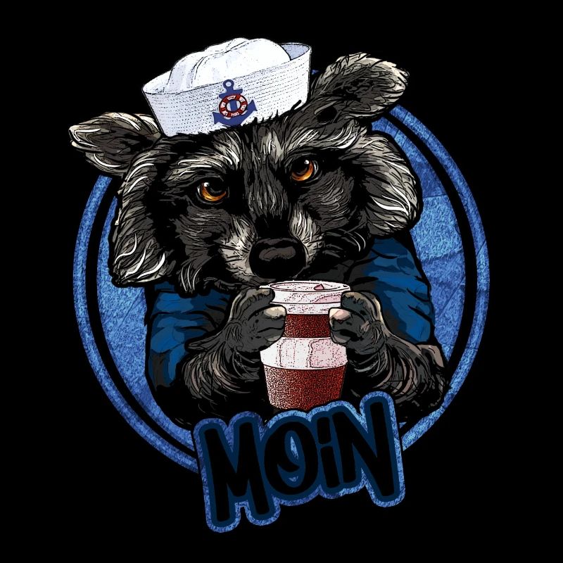 Kaffeeliebender Waschbär | Yolo-Artwork