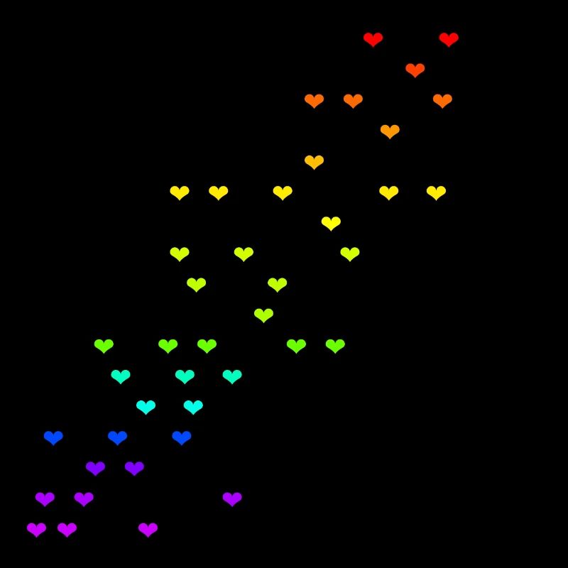 Herzen bunt Regenbogen Farben Geschenkidee