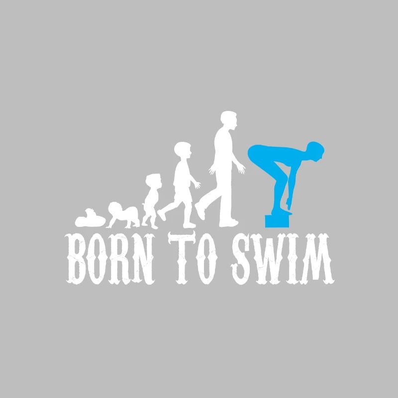 Schwimmer Evolution Geburt Baby Kind Geschenk