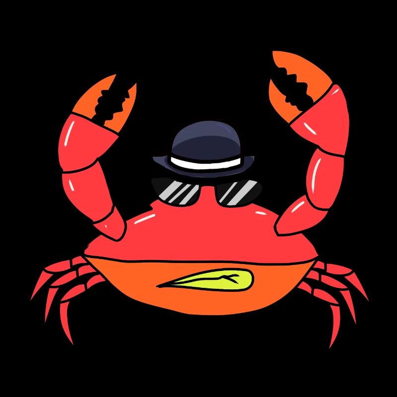 Crustacés Lunettes de soleil Chapeau Crabe Créatures de mer