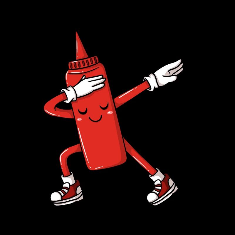 Dabbing Ketchup Tomato Paradeiser Dab Sauce Funny
