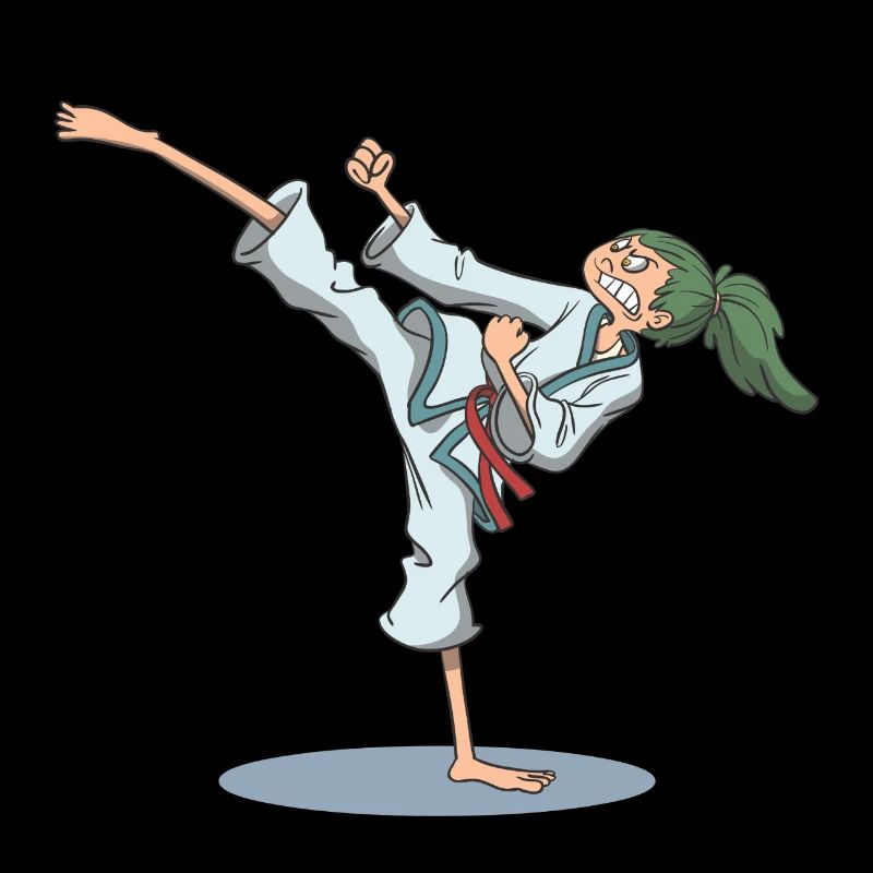 Karate Fuß Kick über Kopf