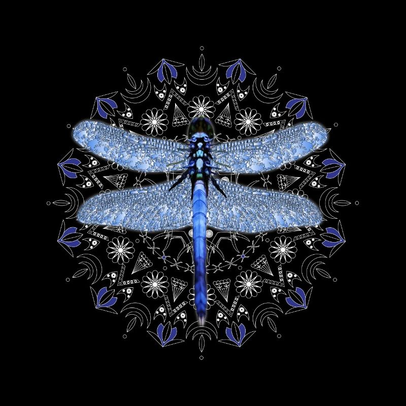 Libellen-Kleidungs-Libellen-Sweatshirt-Mandala