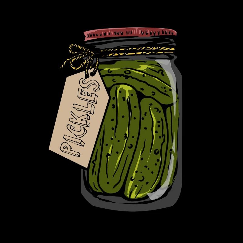 Cornichons dans un pot cadeau pour amis et cornichons