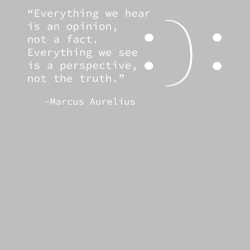 Citation de Marcus Aurelius, point de vue, perspective