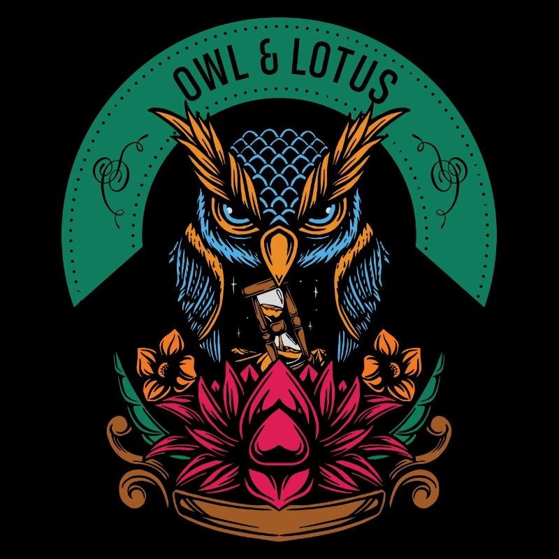 Lotus Eule Garten Geschenk