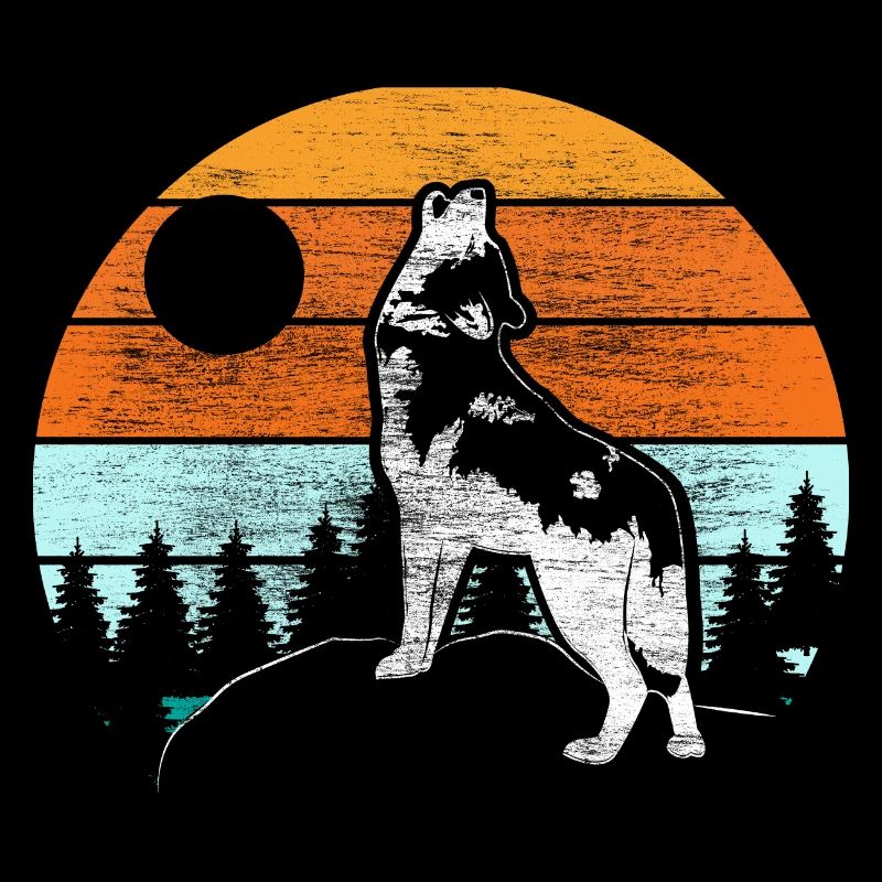 Wolf Rudel Wildtier Geschenk