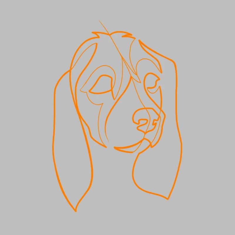 English Cocker - linework dog