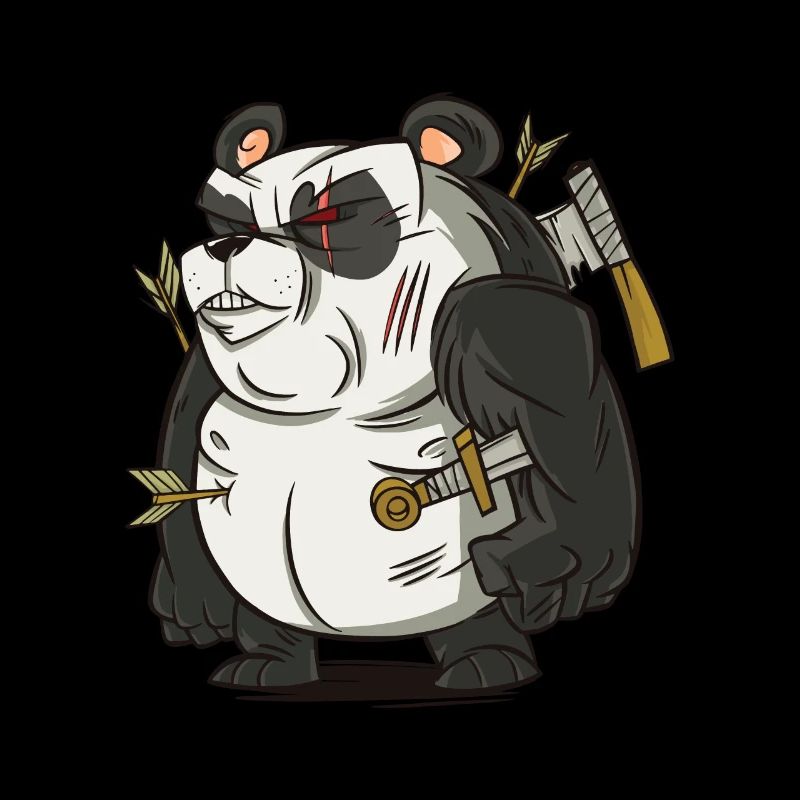Warrior Panda combattant combattant