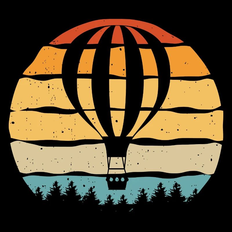 Heißluftballon Retro Ballonfahrer Ballonfahrt