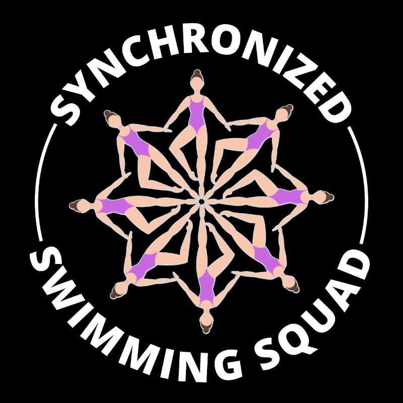 Escouade de natation synchronisée des nageurs synchro