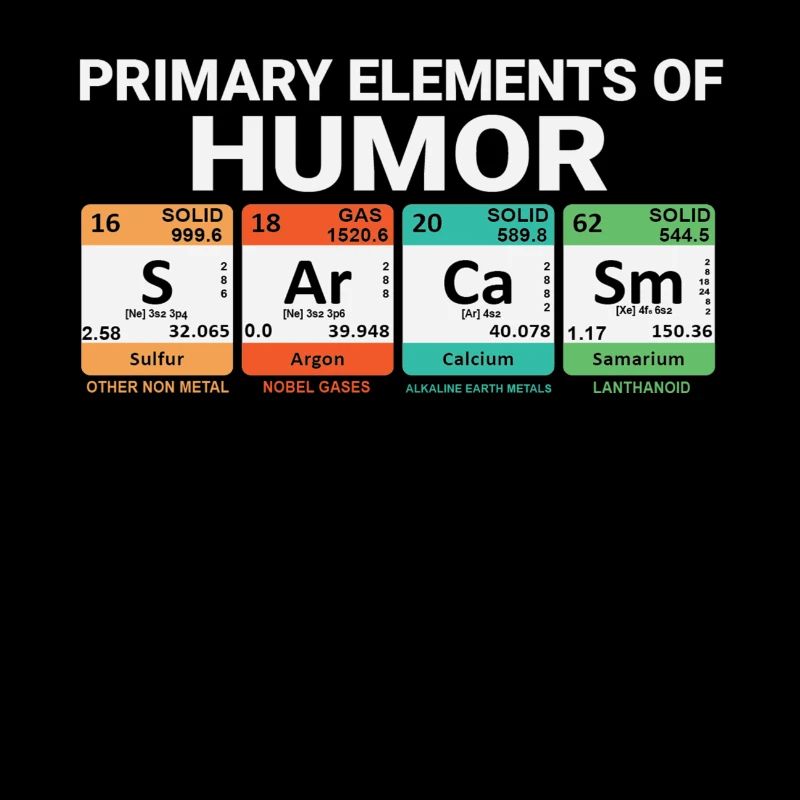 sarcasm éléments chimiques sarcasmus chimie stupide