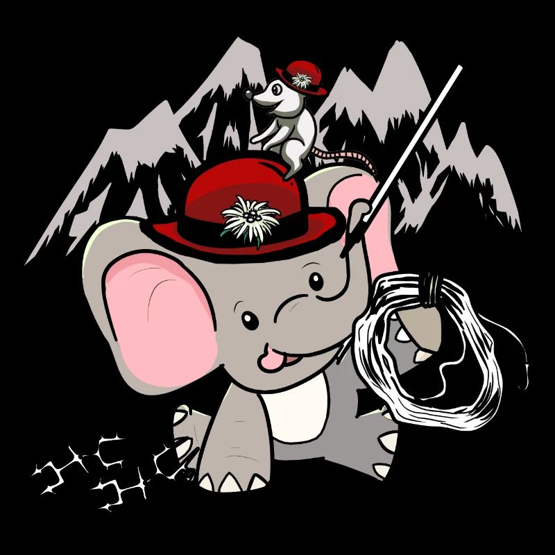 Tiroler Elefant Bergsteiger klettern Maus Alpen