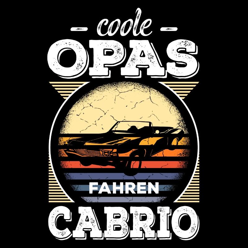 Coole Opas Fahren Cabrio Retro Auto Oldtimer Rente